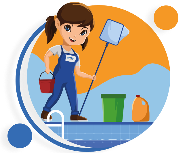 poolie pool cleaner illustration